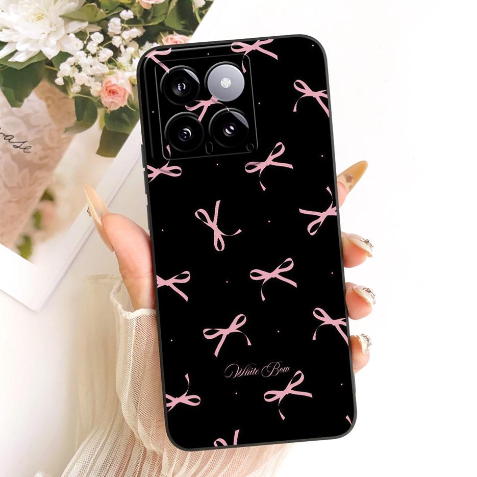 For Xiaomi Mi 14 Pro Case Cute Rabbit Cartoon Cover Shockproof Soft TPU Phone Case For Xiaomi 14 Pro Mi14 Pro 5G Back Cover Bags