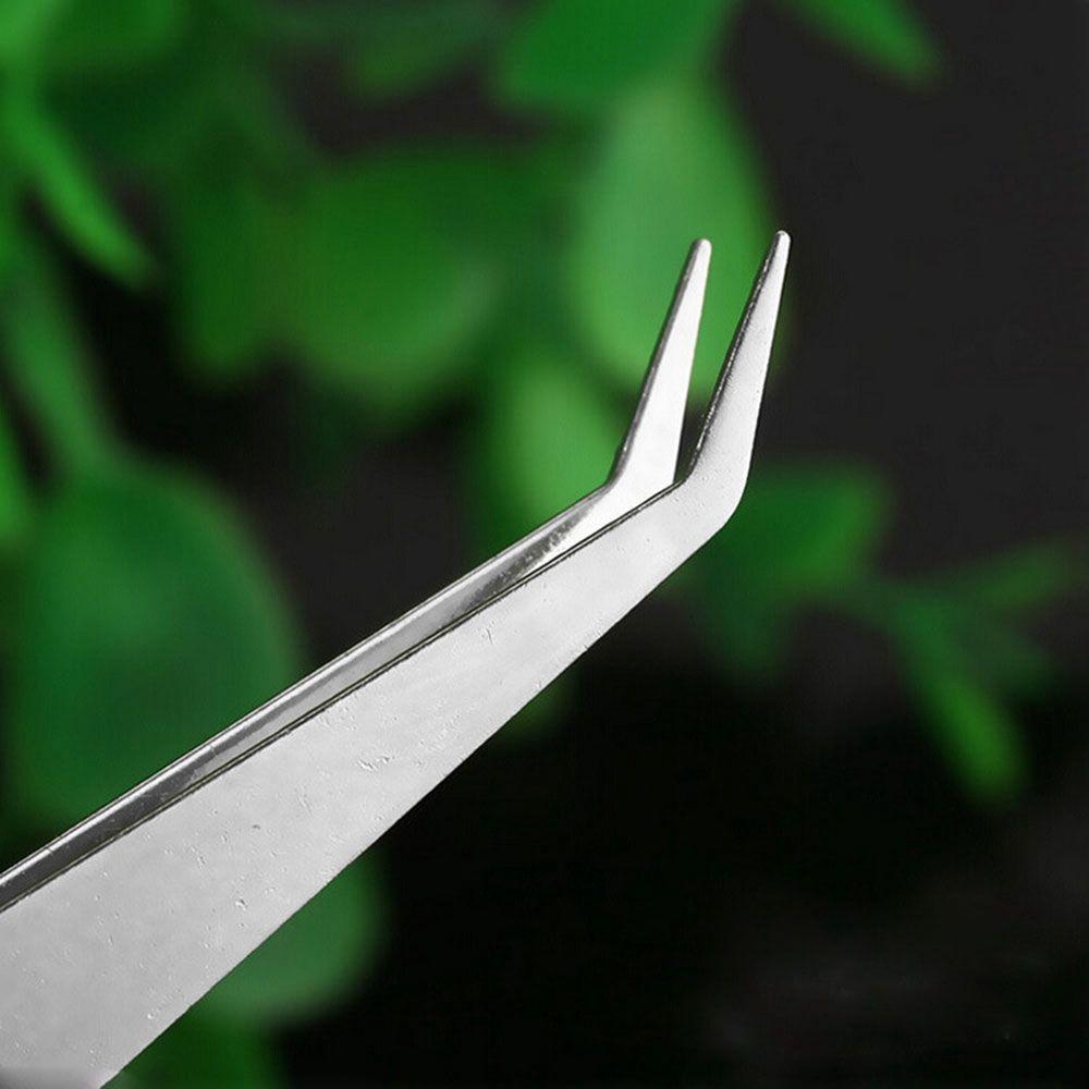 Set Straight Elbow Silver Tone Phone Repair Tools Pliers Tool Eyebrow Clip Stainless Steel Tweezers