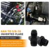 New -6AN 6AN Male Flare to 5/8"-18 Inverted Flare Adapter Fitting Fit for Tru Cooler 40K, Pack of 2, Black