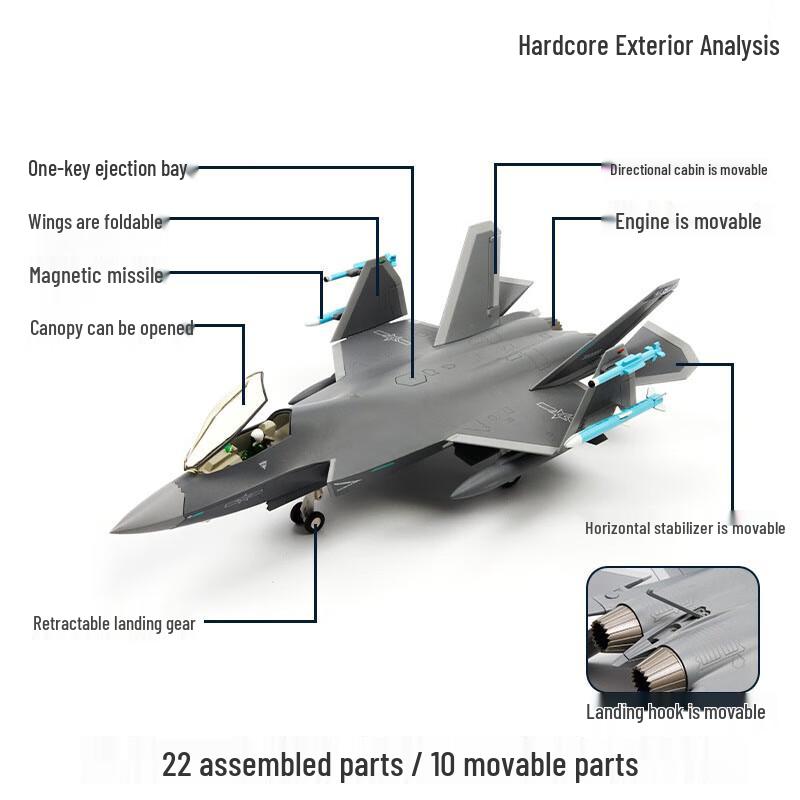 Junshi J-35 Diecast Fighter Jet Model