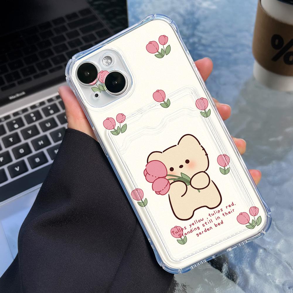 Karten-Telefonhülle für iPhone 11 13 XR 15 14 Pro Max iPhone 12 16 7 8 Plus XS Max Samsung S24 S23 A15 A55 A05 A54 Redmi 12 13C 13 9 Cartoon-Schutz