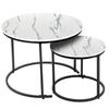 Round coffee tables, industrial, loft, glamour, table set, 60x60, 40x40