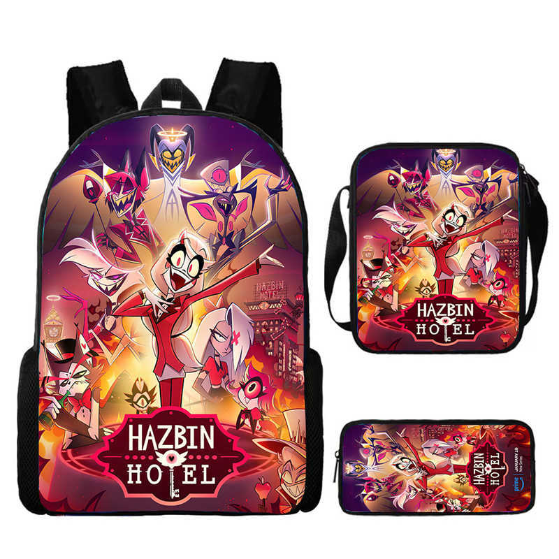 Hell Inn Hazbin Hotel Student School Bag High Value Leisure Oxford Ridge Relief Backpack