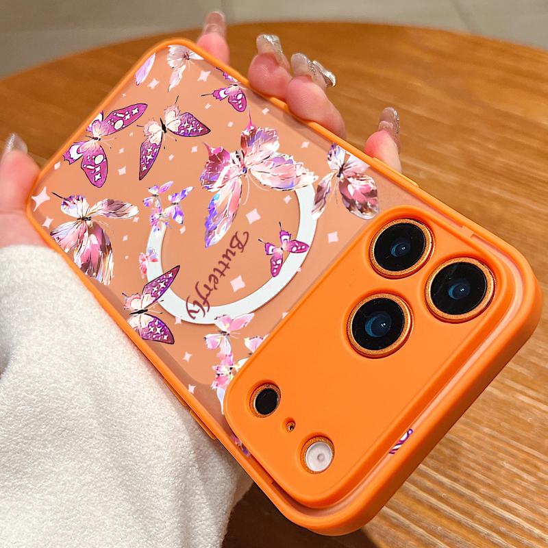 Fantastic Butterfly Print Case For iPhone 17 18 Pro Max For iPhone 16 15 14 13 Pro Max 17E Hybrid TPU+PC Magnetic Phone Cover