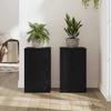Plant Stand 2 Pcs Black Oak Look 30 X 30 X 50 Cm