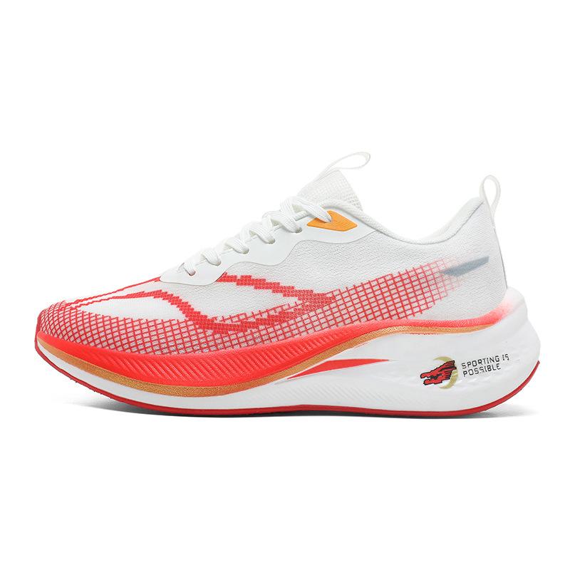 4C Ultra-light Carbon Board Running Shoes Thick-soled Men's and Women's Mesh Shock Absorption and Rebound Versatile Lightweight Body High School 