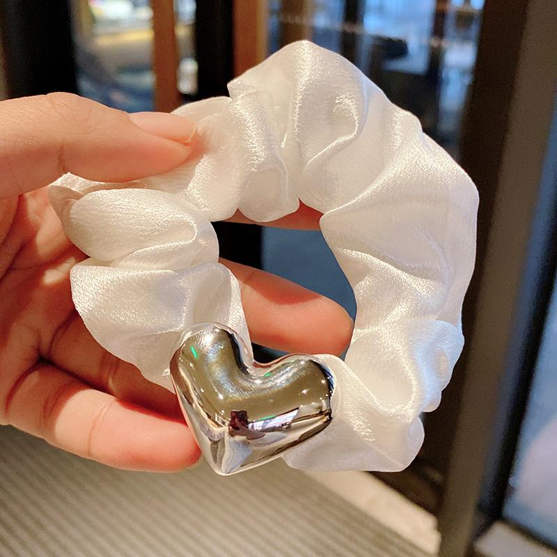 Scrunchie din piele de vară Coreea Scrunchie mare pentru păr femei Benzi elastice pentru păr Crăciun pentru cap Legături de frânghie de păr Suporturi pentru coadă de cal