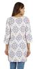 Moomaya Womens Tops Rayon Block Print Tunic 3 4th Sleeve Tunic Summer Blouse