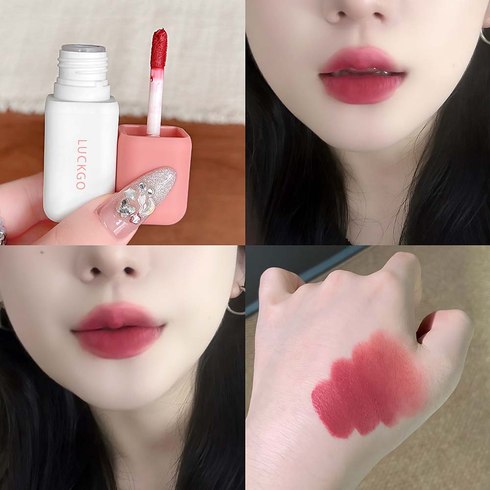 Matte Velvet Liquid Lipstick Natural Long-Lasting Low Saturation Rose Pink Lip Mud Portable Finish Smooth Peach Lip Gloss Makeup