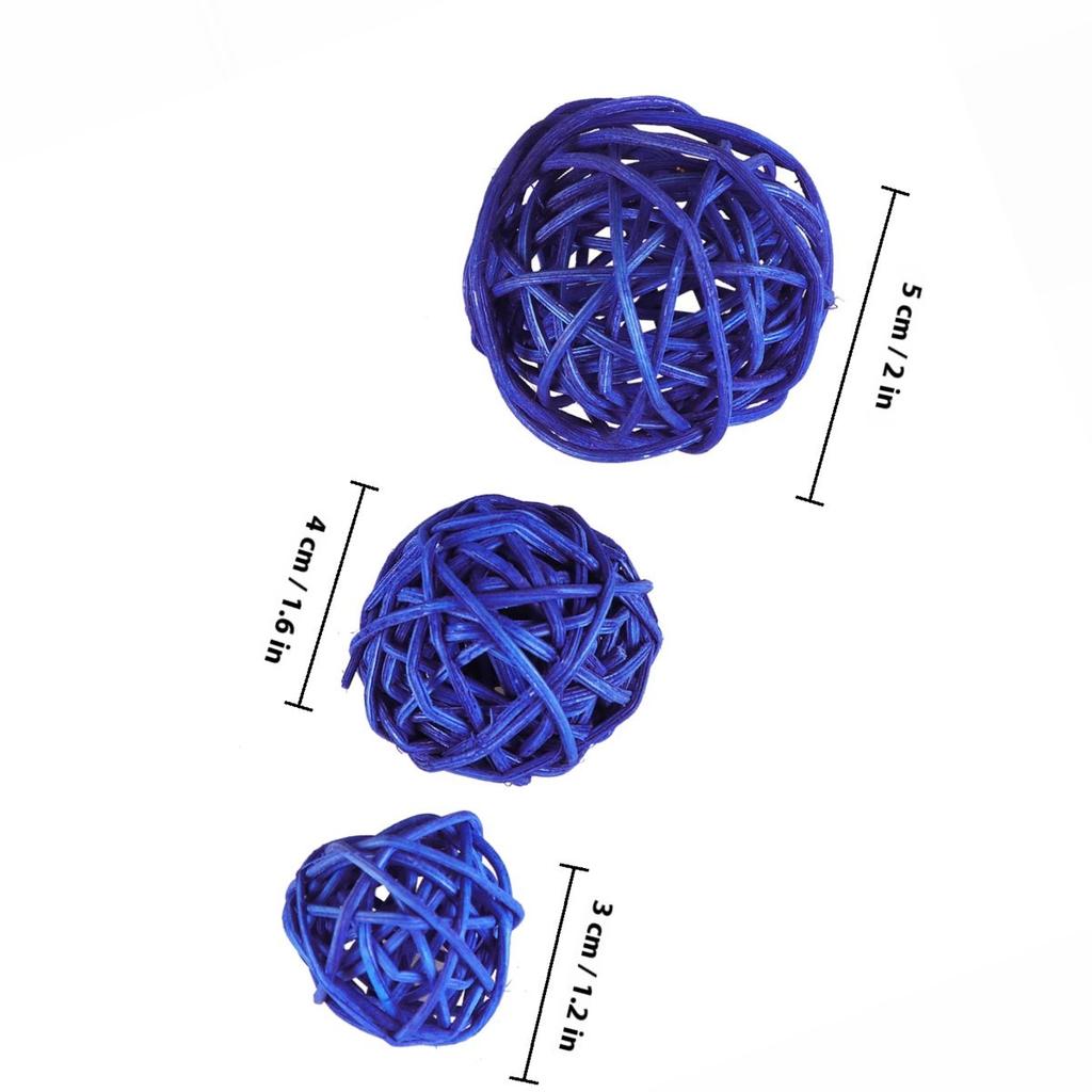 15Pcs Wicker Rattan Balls 3Cm 4Cm 5Cm Natural Craft Decoration Wedding Bridal Shower Christmas Party Hanging Ornament