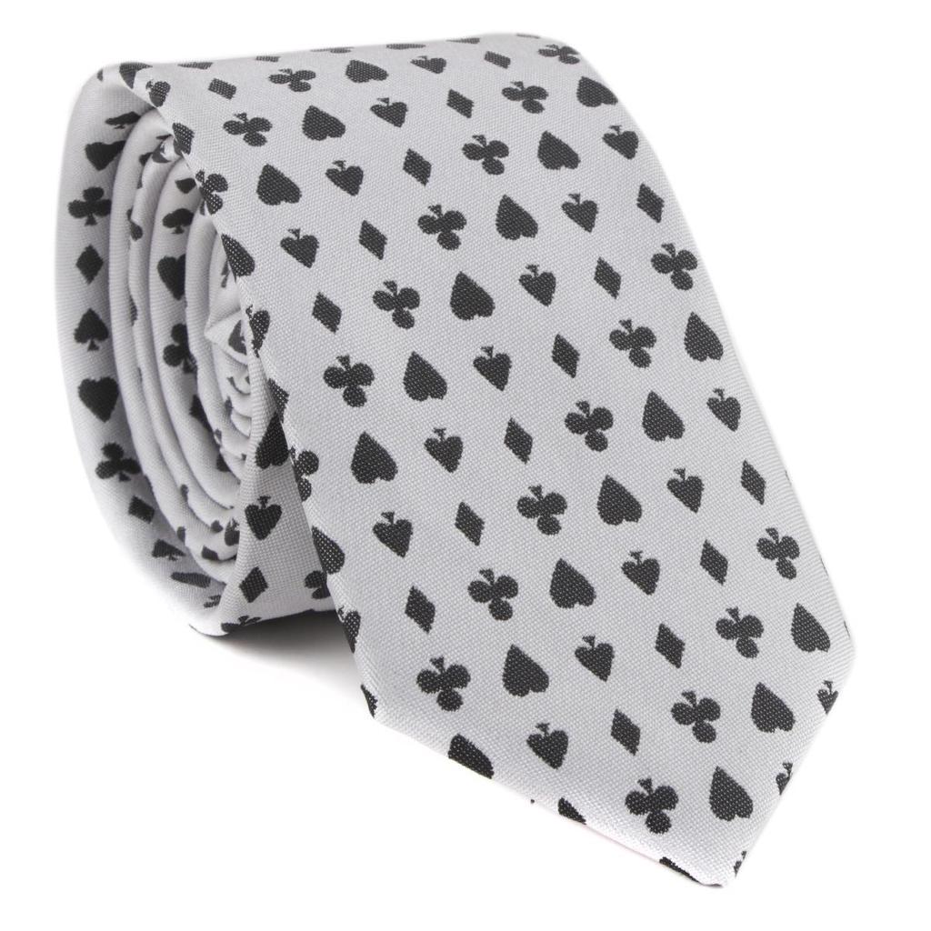 Męski krawat żakardowy z poliestrowego jedwabiu z haftem słonia