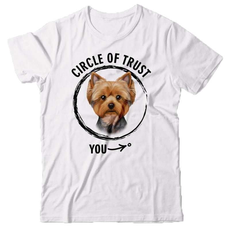 Short Sleeves  Cotton Cool T-Shirt Circle Of Trust - Yorkshire Terrier - Yorkie Gift For Dog Lover Design Your Own T Shirt