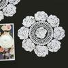 Vintage Rose Embroidery Placemat Modern Hollowed-out Table Place Mats French Design Handmade Cup Mat Coffee Table Decoration