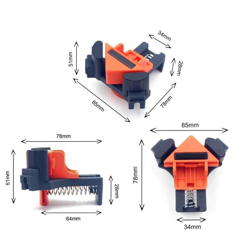 Heavy Duty 90° Fixing Fastener Clamps Engineering Plastic Construction Suitable for Woodworking Cabinetry Craft Projects