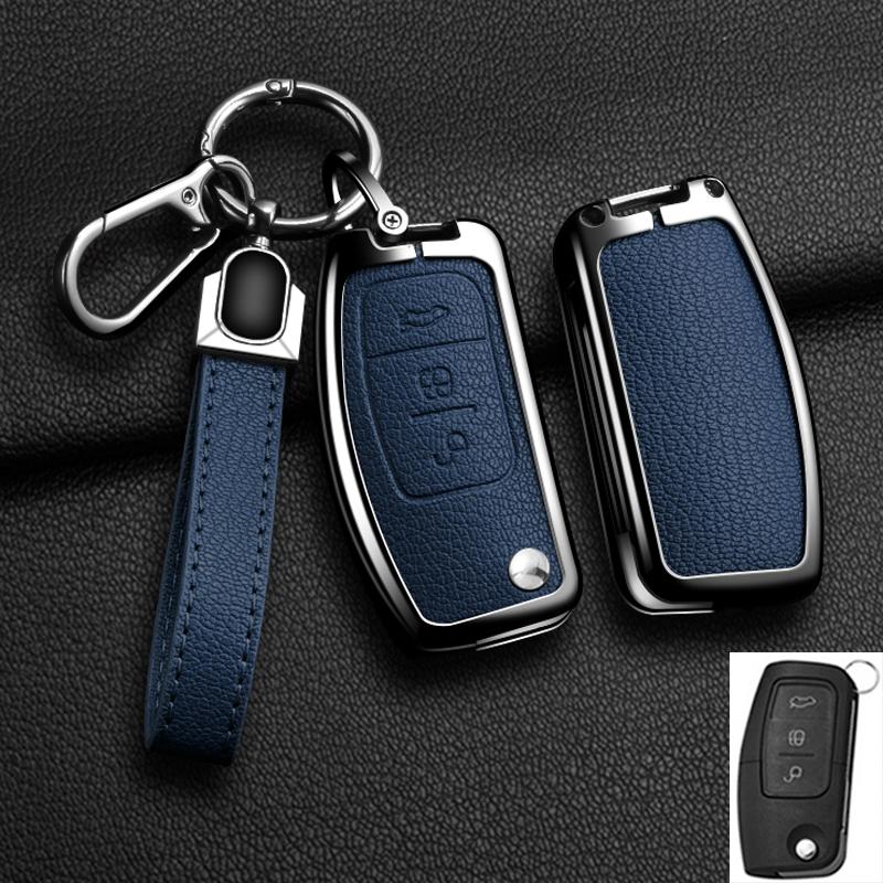 New Automotive Zinc Alloy Auto Folding Key Fob Cover Case Fit For Ford Fiesta Focus 2 Ecosport Kuga Escape Falcon B-Max C-Max Eco Sport Galaxy