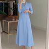 ZANZEA Women Elegant V-Neck Casual Long Sleeve Dress