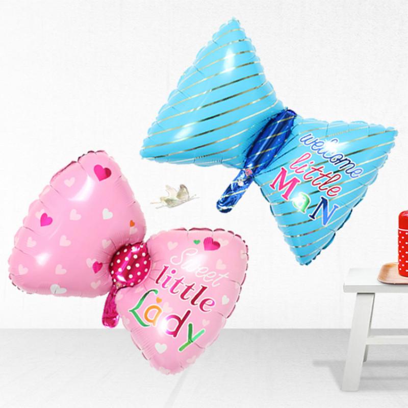 

Hundred Days Balloons Decoration Bow Aluminum Foil Balloons Baby Shower Birthday Party Decorations небо синє кольору