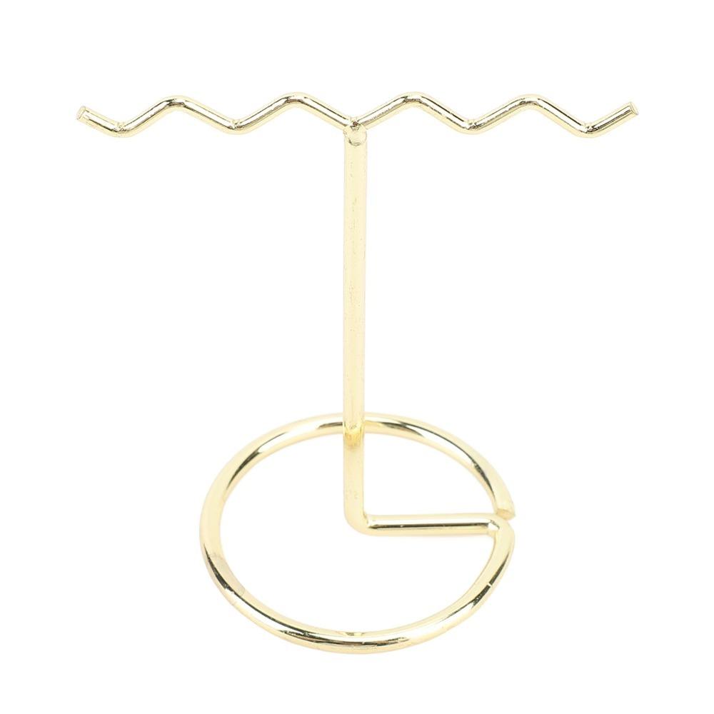 4pcs Electroplate Iron Jewelry Display Rack Light Gold Earring Organizer Stand Shops Exhibition
