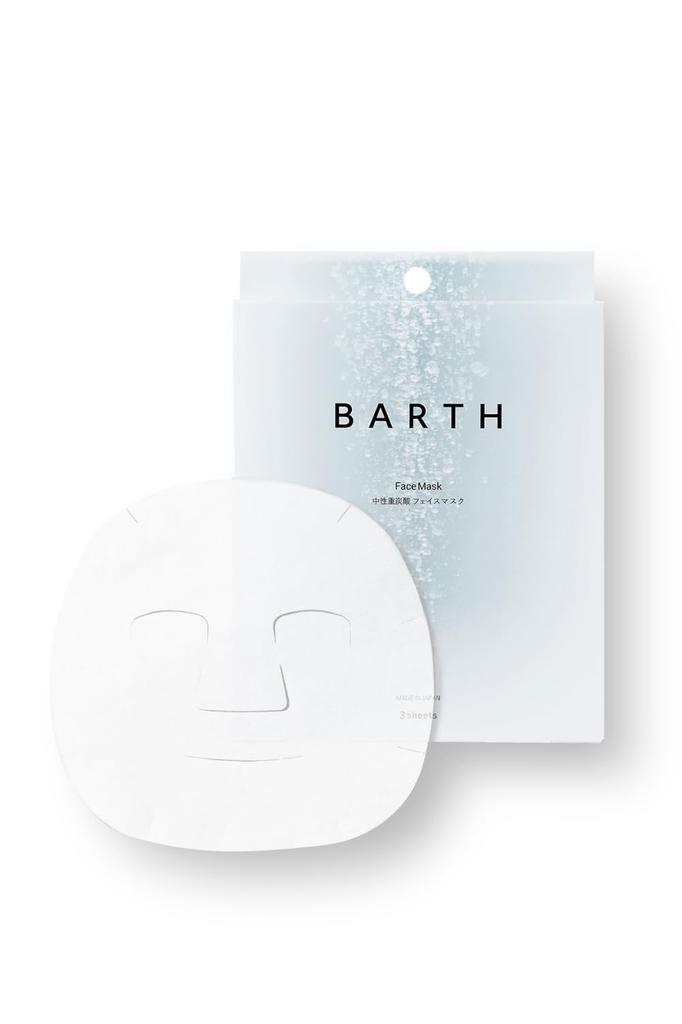 BARTH Neutral Bicarbonate Face 3 Packs Made In Pure Contains 3 Organic Beauty Mask, (Moisturizing, Beauty, Skincare, Additive-Free, Japan, 100%