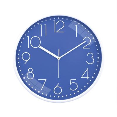 Plastic Analog Wall Clock, Quartz Movement, Silent Sweep, Modern Embossed, Easy-to-Read Time Indicator (30 Cm X 30 Cm, Turquoise Blue)