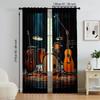 2 Pcs, Versatile Polyester Transparent Curtains for Home Decoration Rock for Use In Bedrooms and Living Rooms