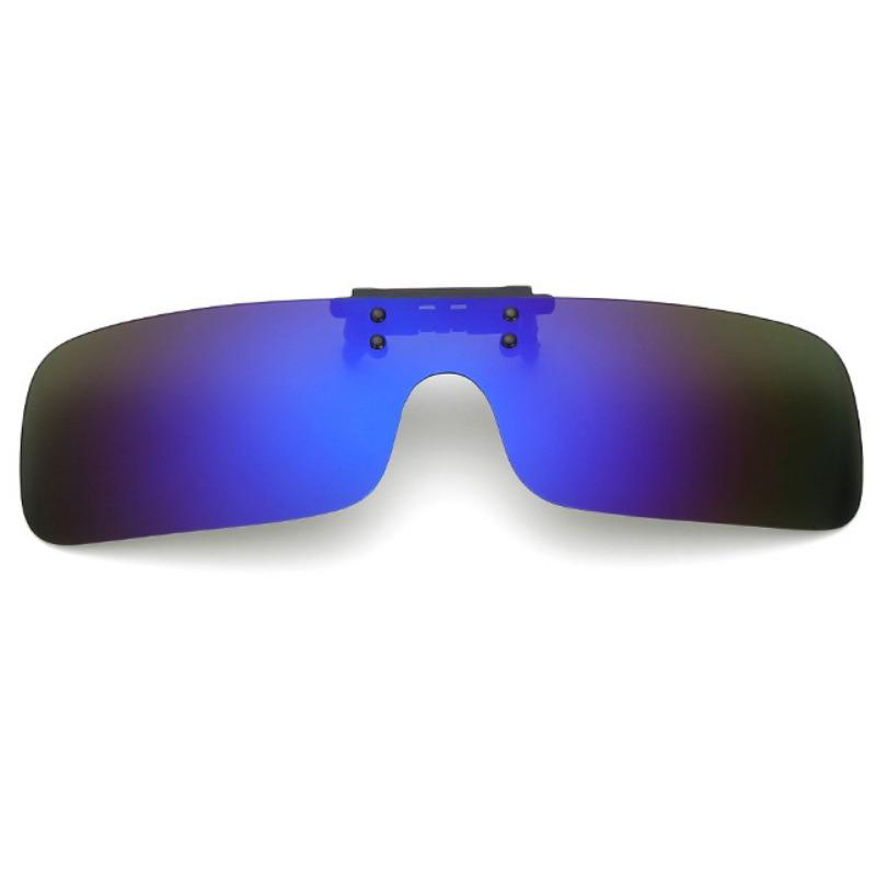 Nicht polarisierte Flip-Up Quadratische Clip-on Herren Damen Sonnenbrille Integration Nachtfahrt Outdoor-Sport Brille