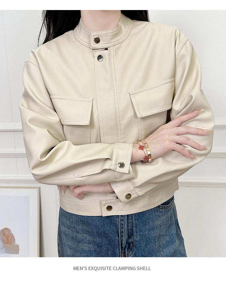 Autumn/Winter Women's Leather Jacket – Short, Loose, Slimming, and Versatile Fashionable Coat