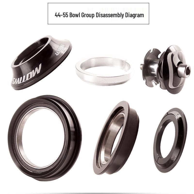 Smllow 34/42/44mm Integrated Headset Bearings for Mountain Bike, Straight/Tapered Tube
