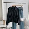 Shop Women S Collar Neck blouSe With waiSt String Black Rei Wbl 3994
