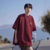 Teenager Summer Casual Loose Letter Printed Oversize Short Sleeve O Neck Men Pullover Cotton T Shirt Top