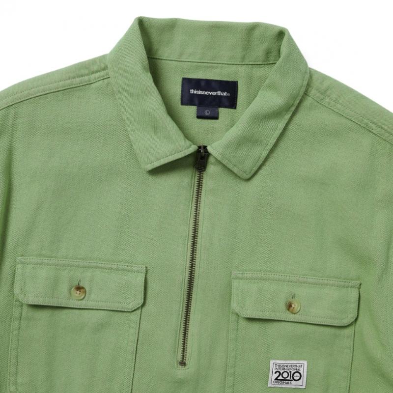 ThIs Is Never That Half Zip Shirt Green