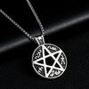 European and American Five-pointed Star Titanium Steel Hip-hop Necklace Sanskrit Six-pointed Star Accessories