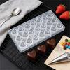 Candy Making Molds Clear Plastic Chocolate Molds 21 Grids Mini Heart Shape Baking Tray for Mousse Jelly Homes Kitchen Use