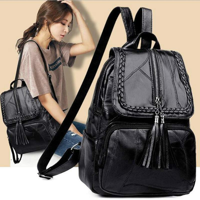 1 Pcs Women's Backpack PU Tassel Versatile Women's Bag Student Bag Travel Backpack Women's Commuting Business Travel
