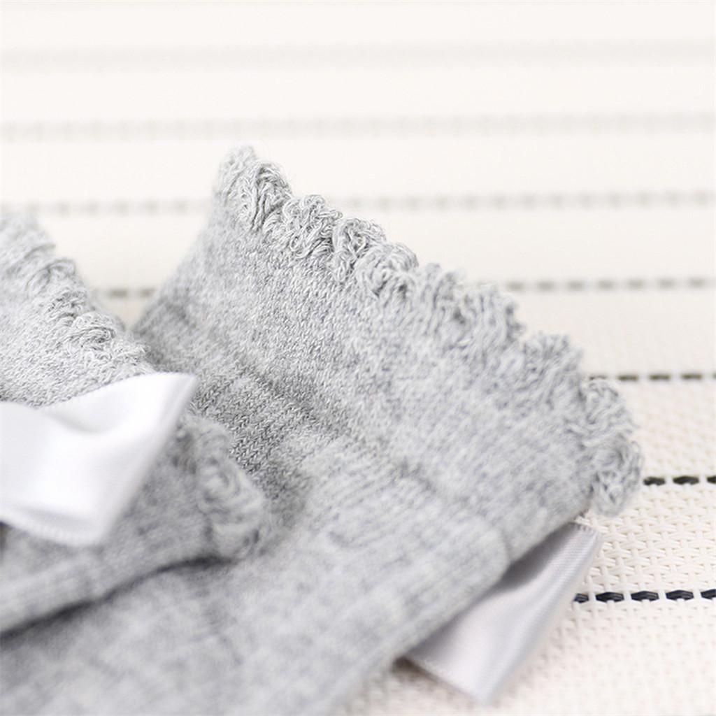 New Kids Toddlers Girls Big Bow Knee High Long Soft Cotton Lace Baby Socks Kids