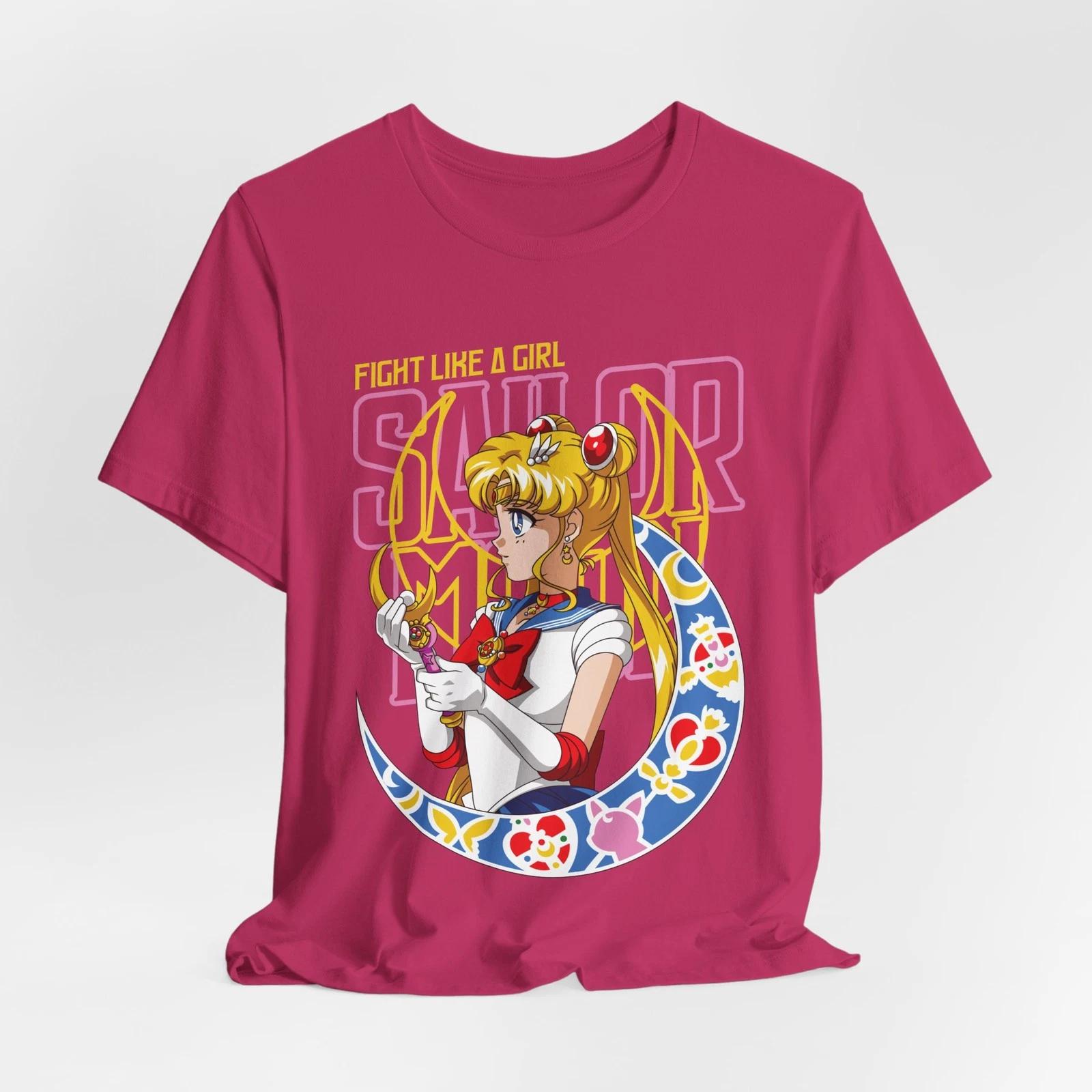 Sailor Moon Inspired Illustration Tee | Fight Like a Girl T-Shirt XL