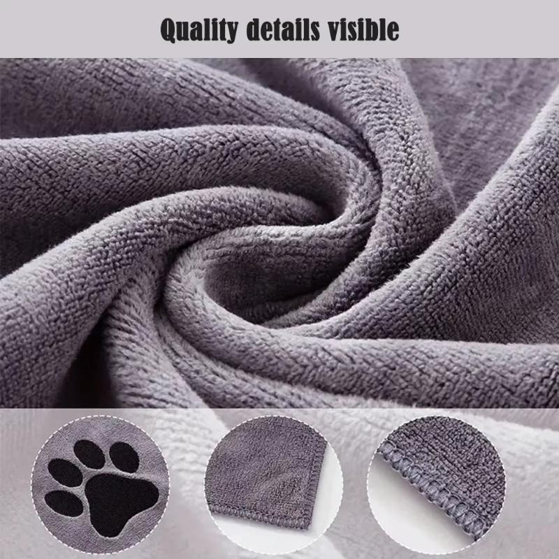 35×75Cm / 50×100Cm Microfiber Pet Bath Towel Mat Quick‑Dry Super Absorbent Bathing Towels For Dogs & Cats Pet Grooming Supplies