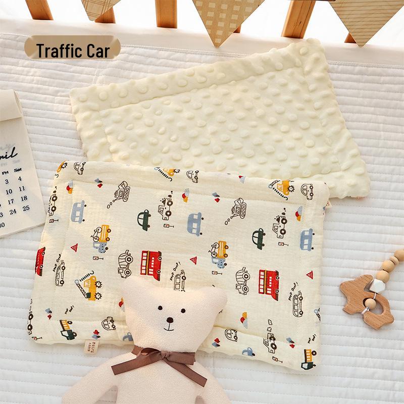 Pure Cotton Cloud-Shaped Baby Pillow - All-Season Soothing Gauze for Infants and Toddlers