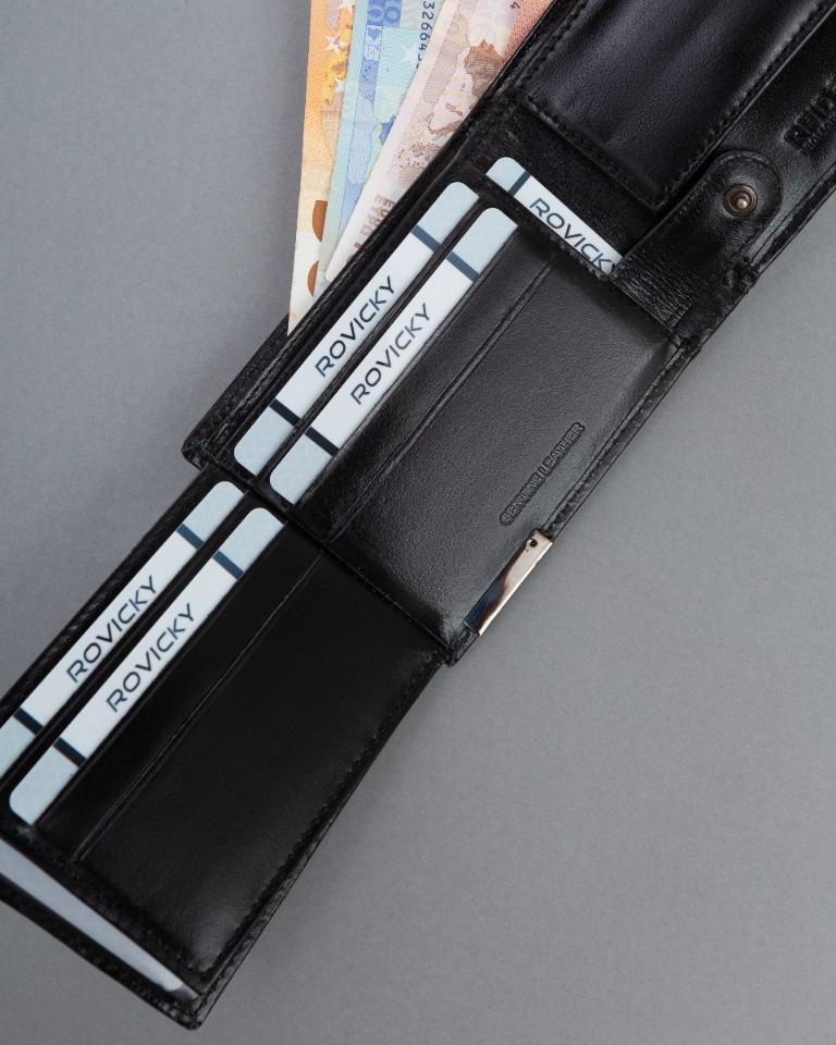 Men's Leather Wallet RM-05-BCF-BP-9533 Black