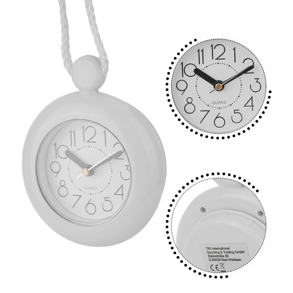 Desktop Alarm Clock Waterproof Bathroom Clock Bedroom Kitchen