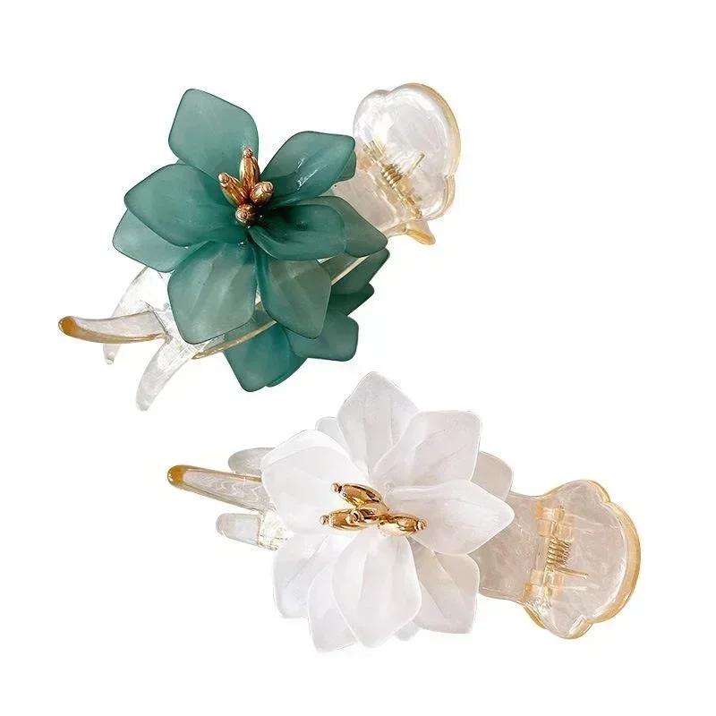 Summer Fashion Elegant Flower Bow Hair Claws Clip Spring Butterfly Clips Hair Accessories Elegant Creative Gifts Fashion Decor