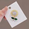 Sunflower Brooch High-end Actress Corsage Anti-light Buckle Personalized Pin Collar Pin Clothing Premium Sense