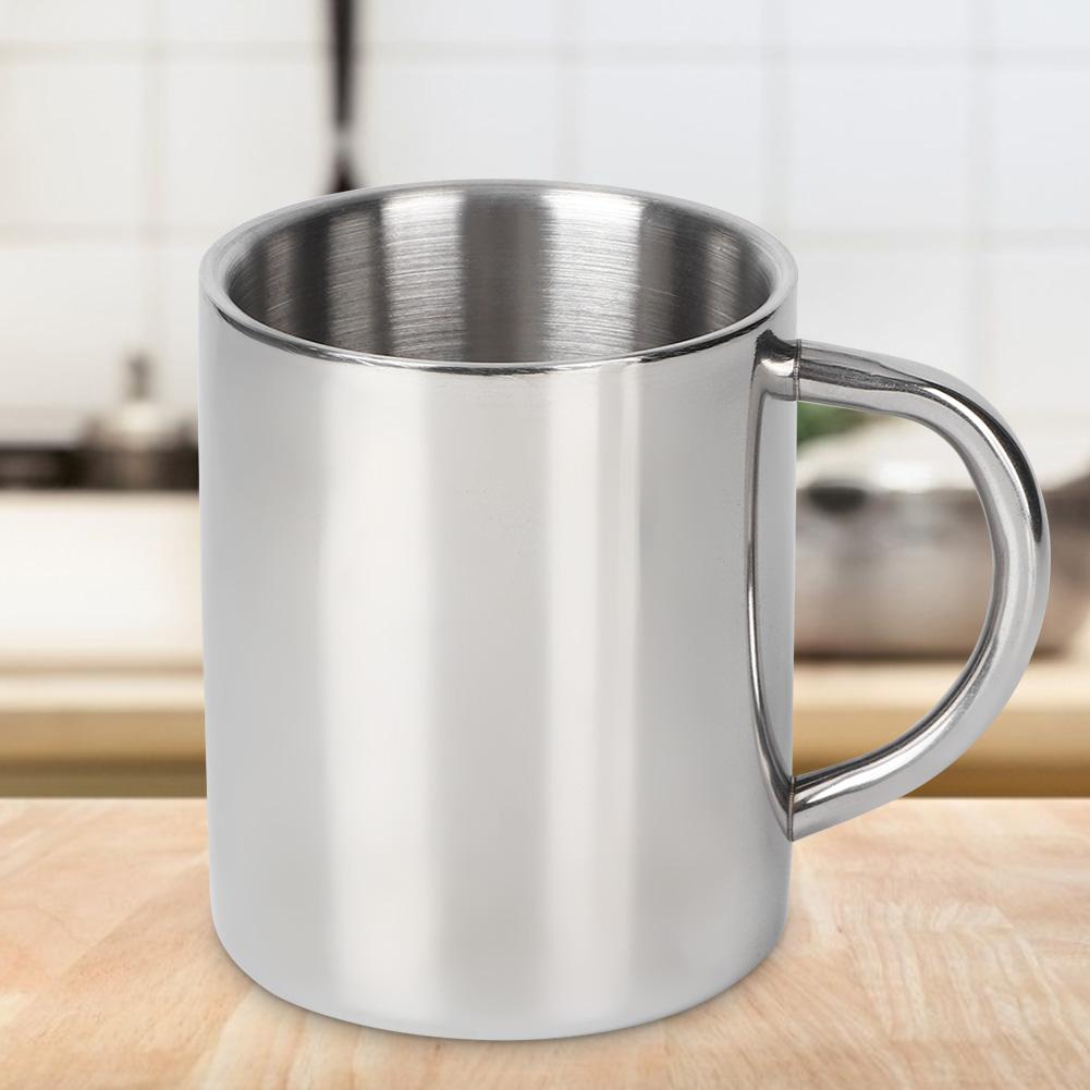 Tasse à café à double paroi en acier inoxydable de 300 ml, tasse de voyage, tasse à thé, tasse à lait