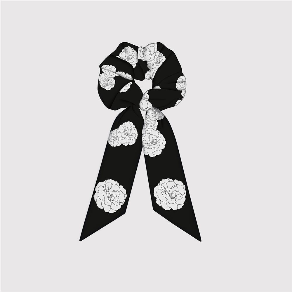 Elegant Silk Large Scrunchies Rubber Bands Women Hair Scarf Elastic Hair Bands Ties Ponytail Holder Hair Accessories for Girls