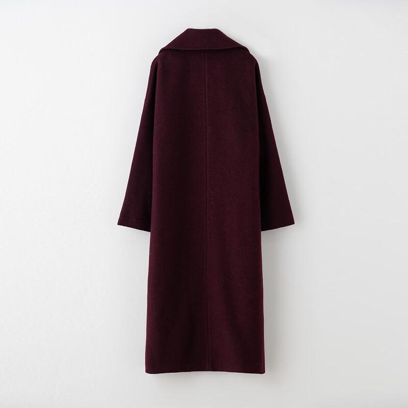 Sinuofu Women's Wool Blend Lapel Coat