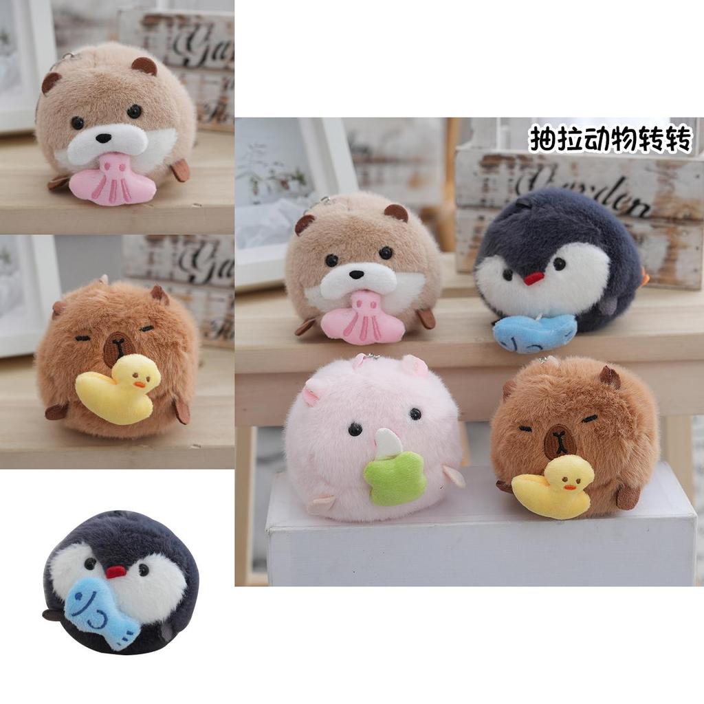 Playful Penguin Plush Doll Keychain Soft And Adorable Toy Perfect For Bags And Gifts