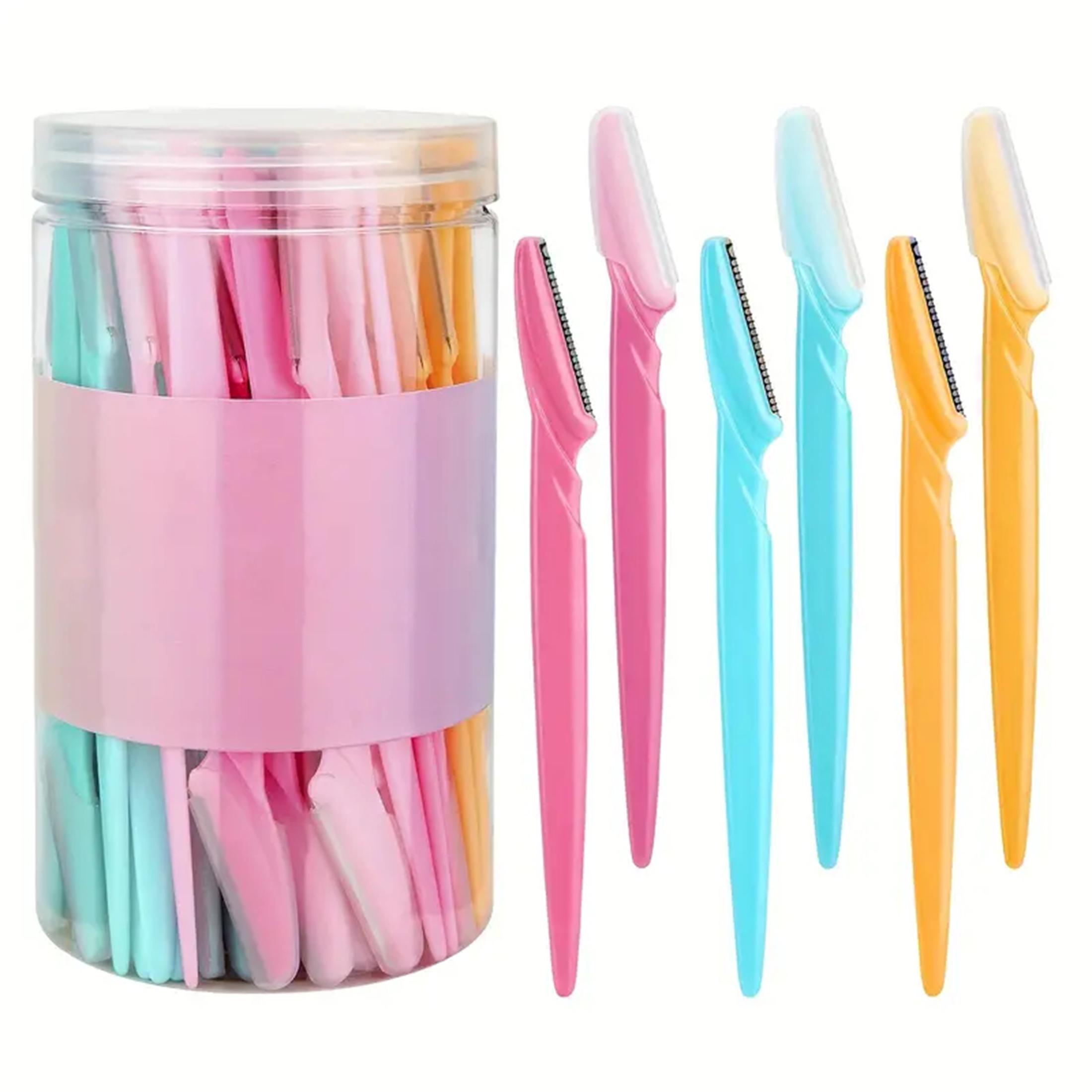 

5/10/30/40 шт. бритвы для бровей и лица для женщин и мужчин, триммер для бровей и бритва с защитным чехлом, безопасный 40pcs