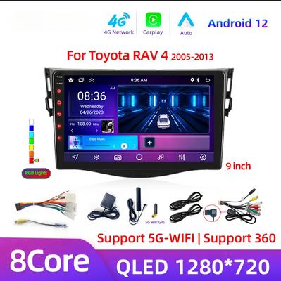 9" Android 12 Car Radio For Toyota RAV4 Rav 4 2005-2013 Multimedia Player 2Din Carplay DSP Navigation GPS 4G Net WIFI Stereo DVD