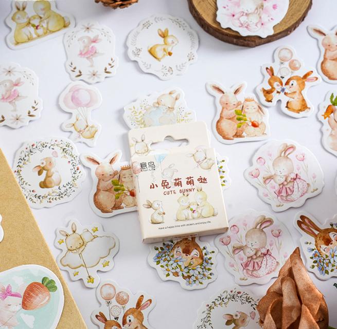 

Cute Self-adhesive Stickers, Handmade Account Decoration, DIY Sealing Stickers, 46 Pieces One Size білий