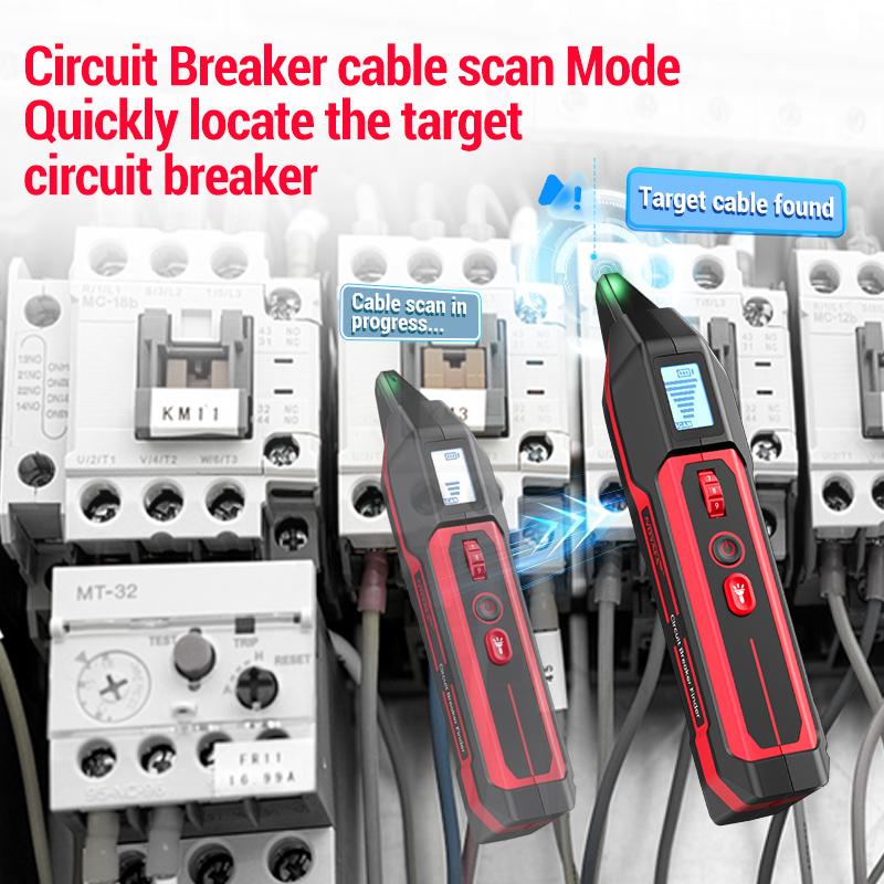 NOYAFA NF-824 AC Circuit Breaker Finder Electric and Voltage Tester with GFCI Outlet Socket Polarity Detection NCV Tester
